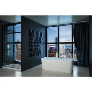 Cologne F1 3260 AFR Acrylic Freestanding Center Drain Air Bathtub in White